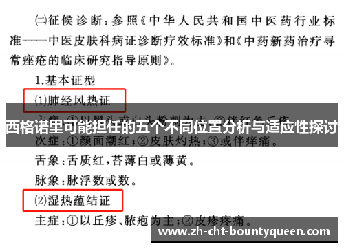 西格诺里可能担任的五个不同位置分析与适应性探讨